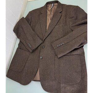 Paul Jones PJ Sport Coat Blazer Jacket XL ( 46R ) Herringbone Tweed Single Vent